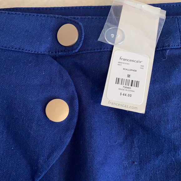 Blue Button Down Skirt - Picture 2 of 6